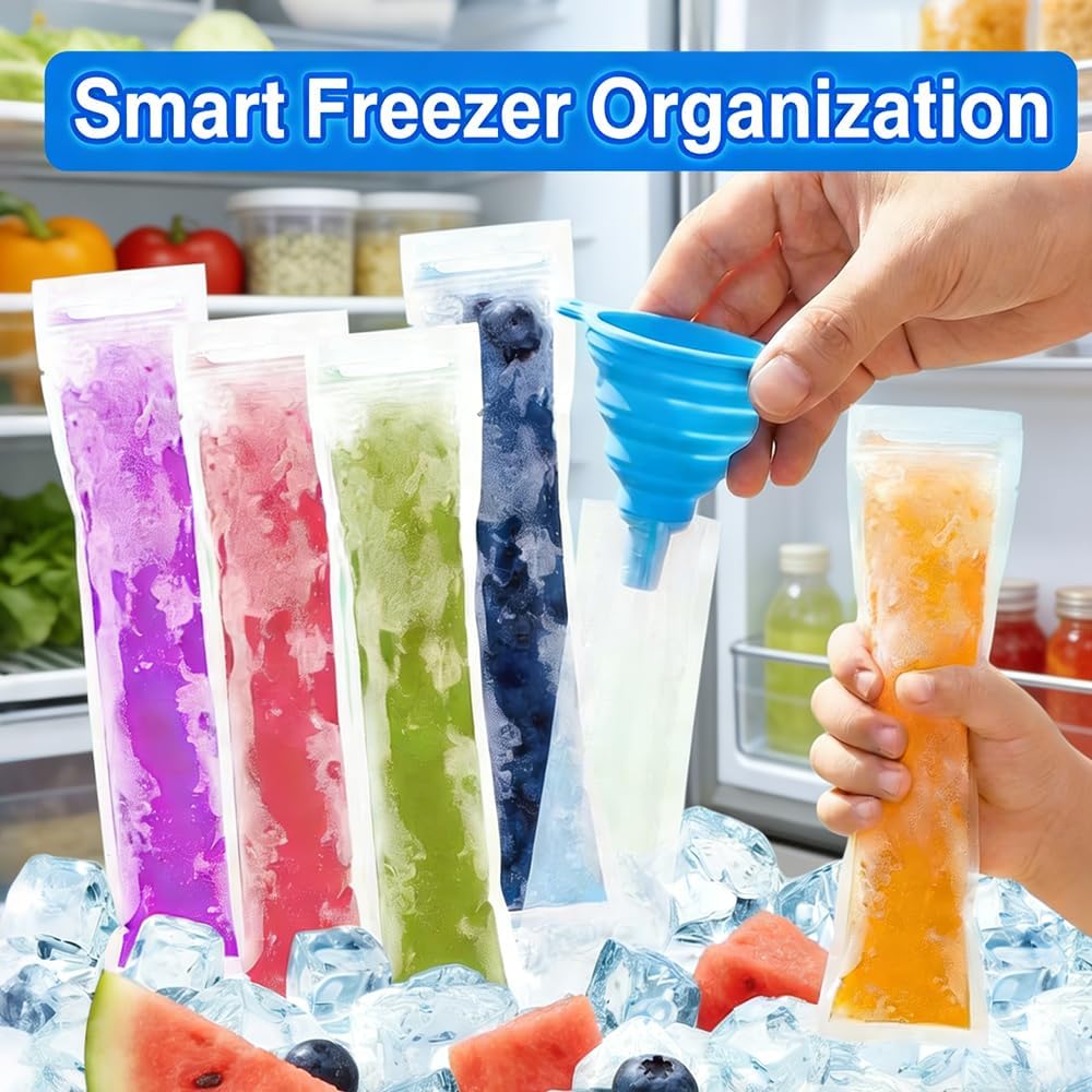 Ice Mold Sphere - 50PCS Popsicle Bags - Disposable Ice