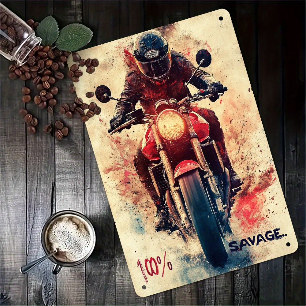 Home Bar And Coffee - Vintage-Inspired Metal Wall Art Sign, -