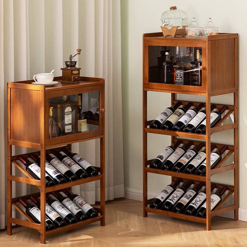 Solid Bamboo Wine Rack 3/4-Tie - Home Bar Shelves 评论和价格