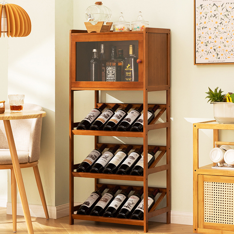 Solid Bamboo Wine Rack 3/4-Tie - Home Bar Shelves 评论和价格