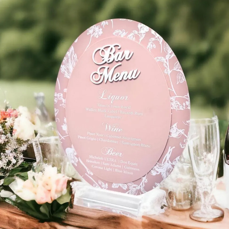 3D OVAL Toile Floral Chinoiser - Cocktail Recipe Book 评论和价格