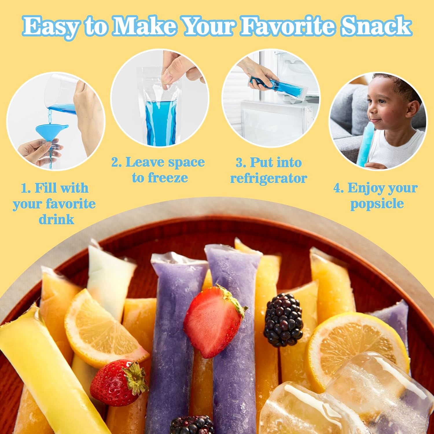 50PCS Popsicle Bags - Disposab - Ice Mold Sphere 评论和价格