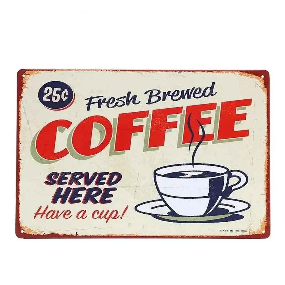 Plaque Metal Signs Drink Coffe - Home Bar Cafe 评论和价格