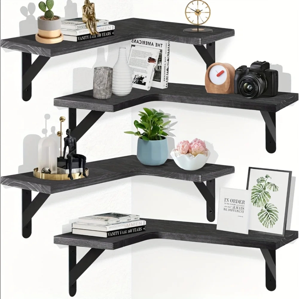Natural Wood Grain Floating Sh - Home Bar Shelf 评论和价格