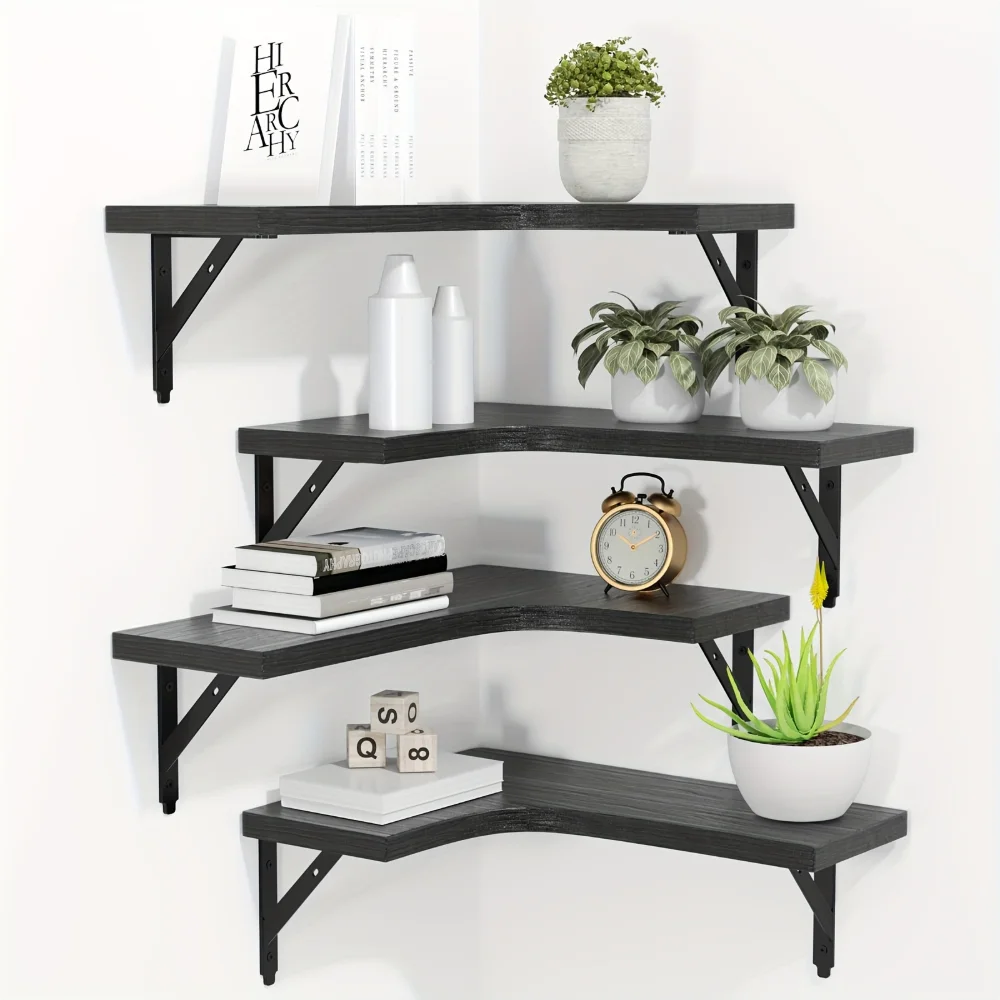 Natural Wood Grain Floating Sh - Home Bar Shelf 评论和价格