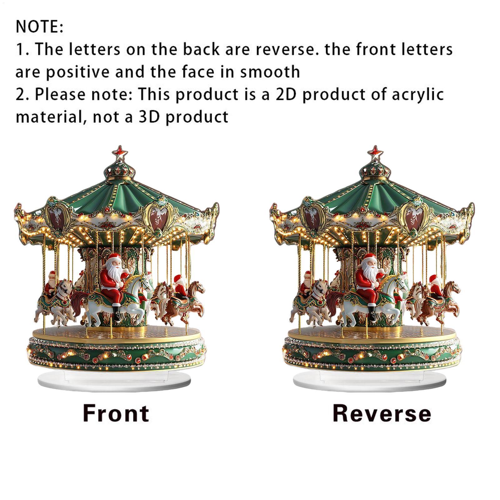 Christmas Carousel Acrylic 2D  - Home Bar Shelves 评论和价格