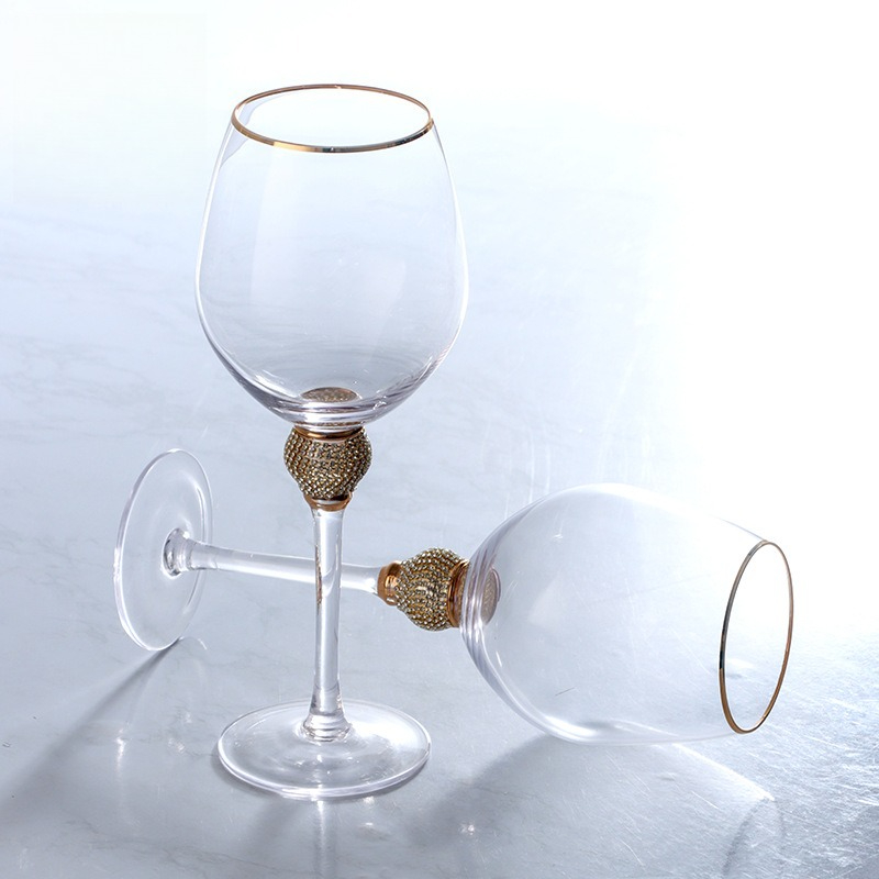 Luxury Diamond Gold Rim Highba - Highball Glass Set 评论和价格