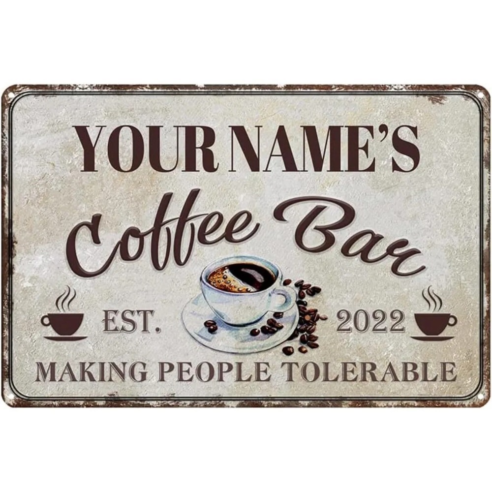 Custom Retro Coffee‑Bar Tin Me - Home Bar And Coffee 评论和价格