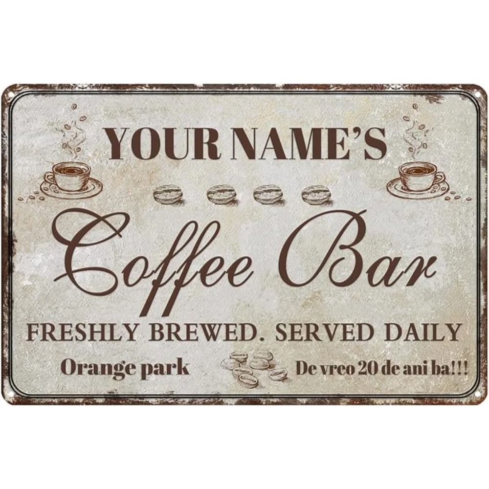 Custom Retro Coffee‑Bar Tin Me - Home Bar And Coffee 评论和价格