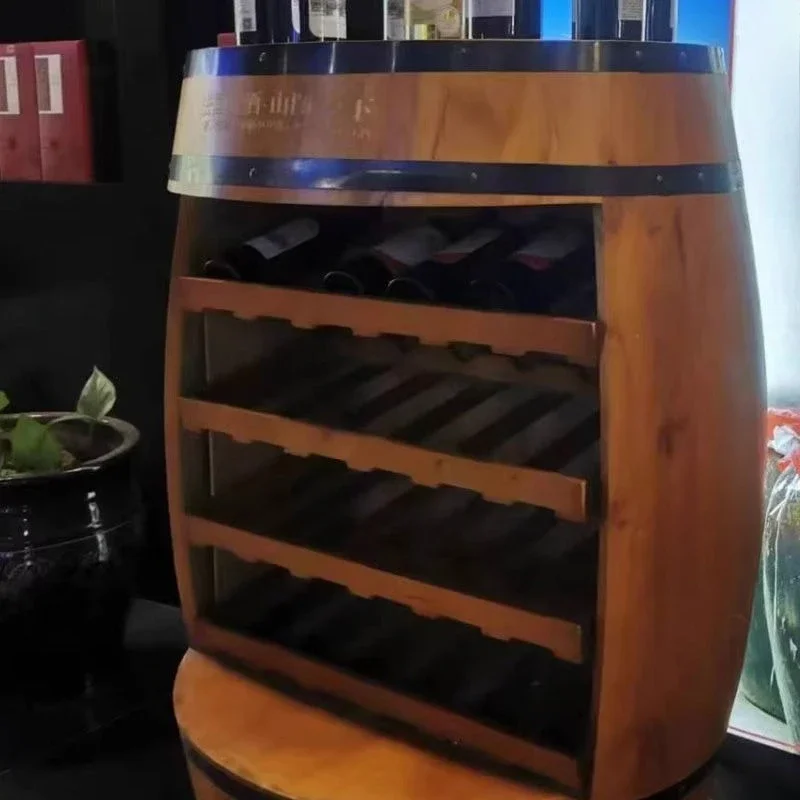Solid Wood Wine Rack Oak Barre - Home Bar Shelves 评论和价格