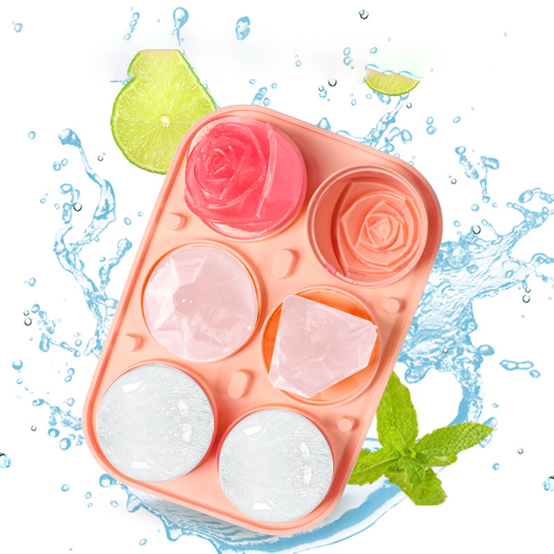 3D Rose Diamond Round Ice Cube - Ice Mold Sphere 评论和价格