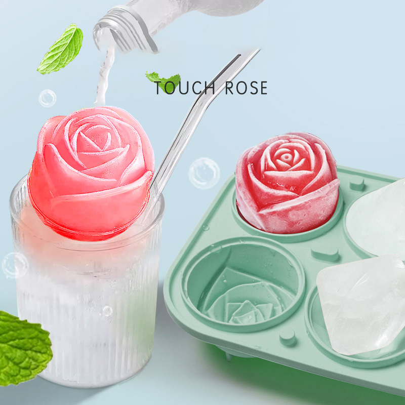 3D Rose Diamond Round Ice Cube - Ice Mold Sphere 评论和价格