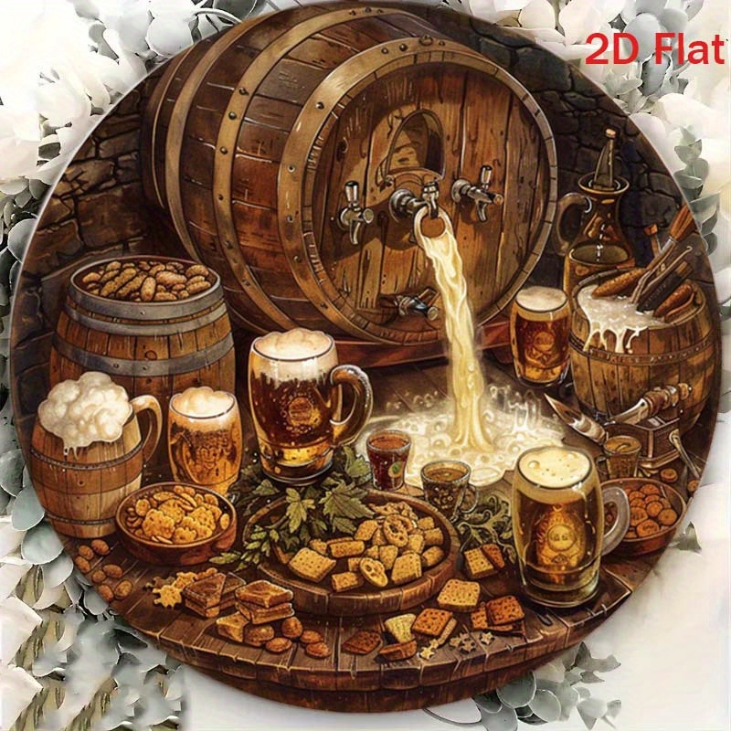 1Pc Round 2D Flat Aluminum Sig - Home Bar Cafe 评论和价格