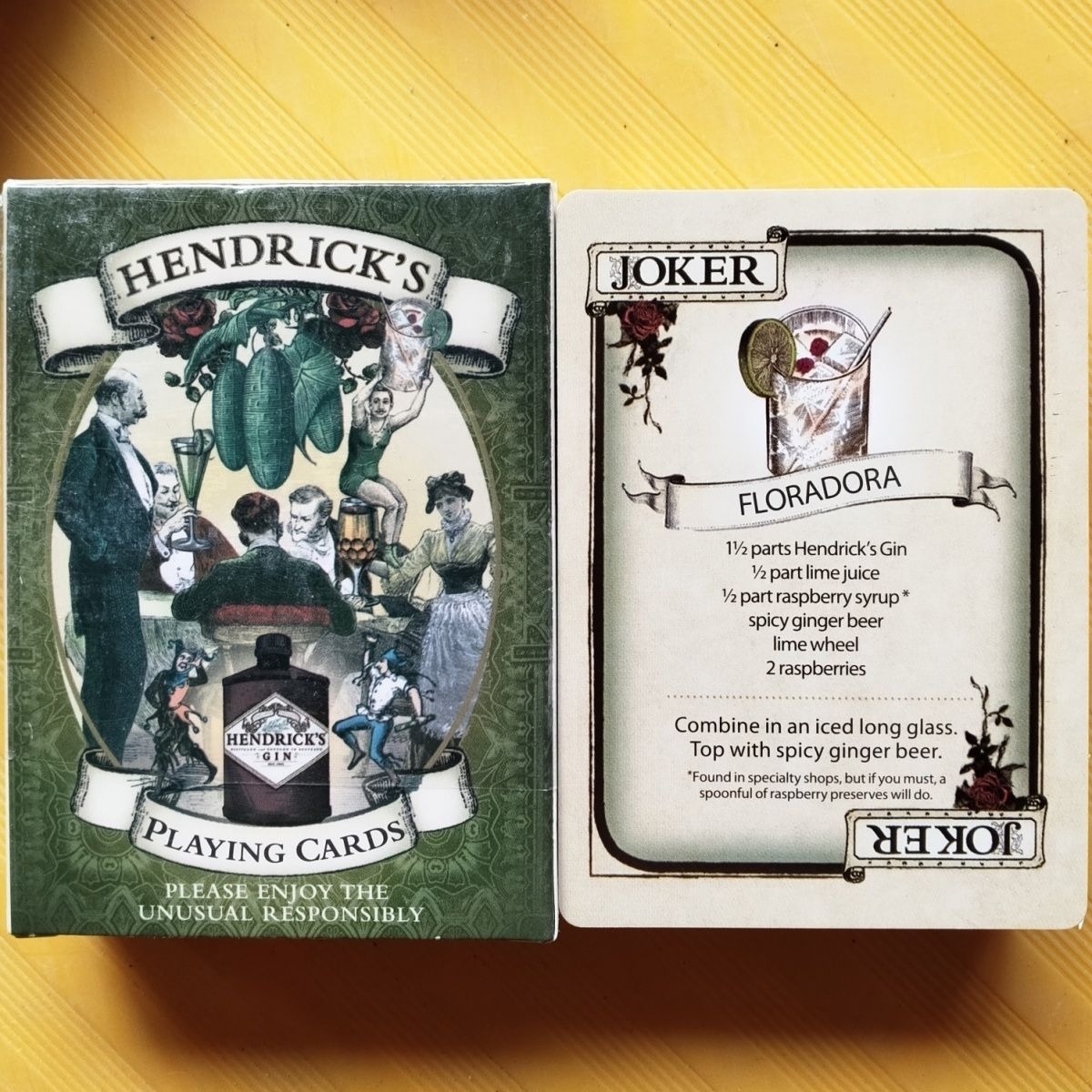 Hendrick's Gin Playing Cards D - Cocktail Recipe Book 评论和价格
