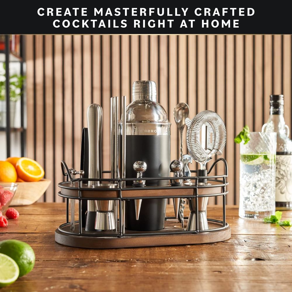 22-Piece Cocktail Shaker & Bar - Cocktail Recipe Book 评论和价格