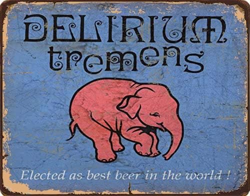 Tin Sign For Delirium Tremens  - Home Bar And Coffee 评论和价格
