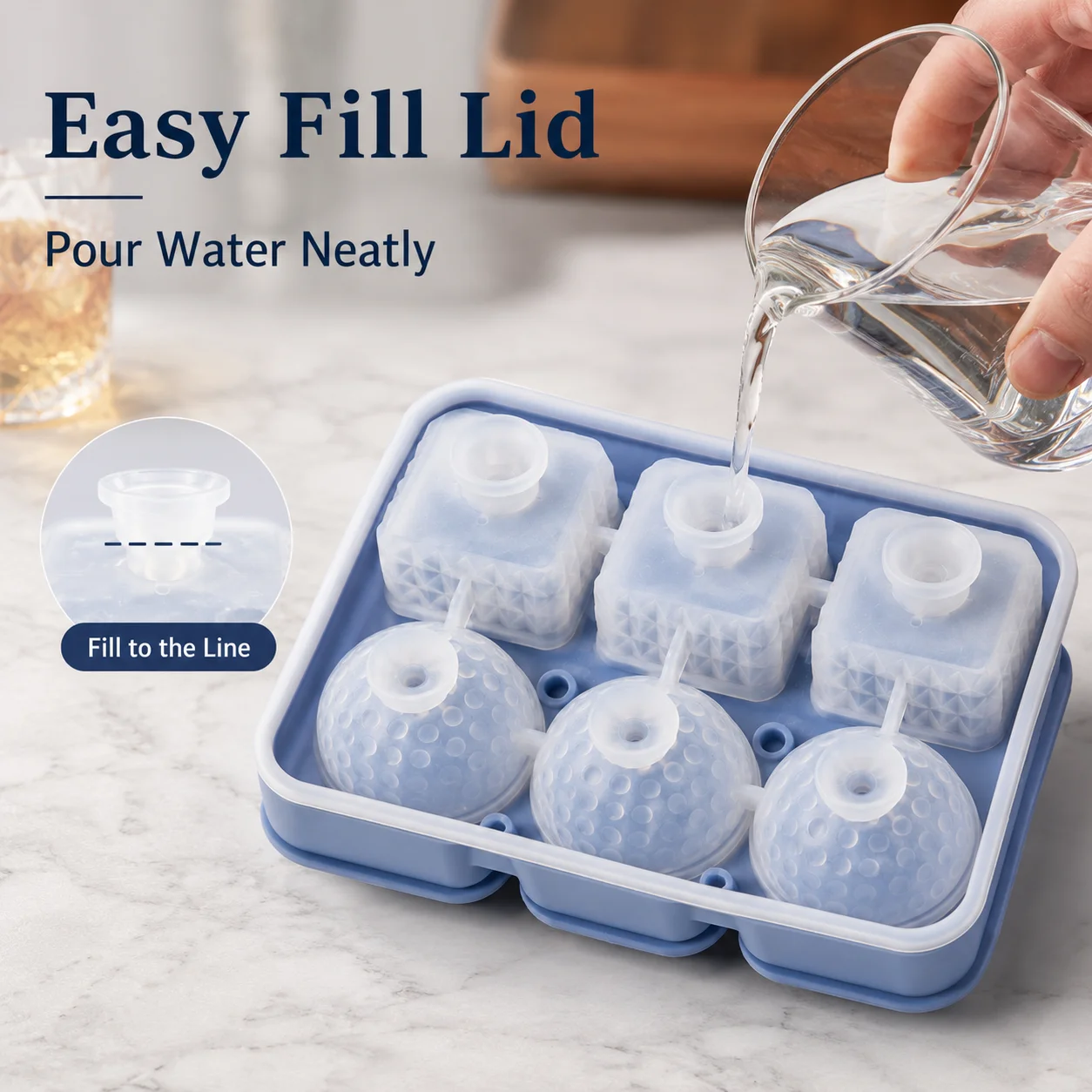 Silicone Whiskey Ice Cube Tray - Ice Mold Sphere 评论和价格