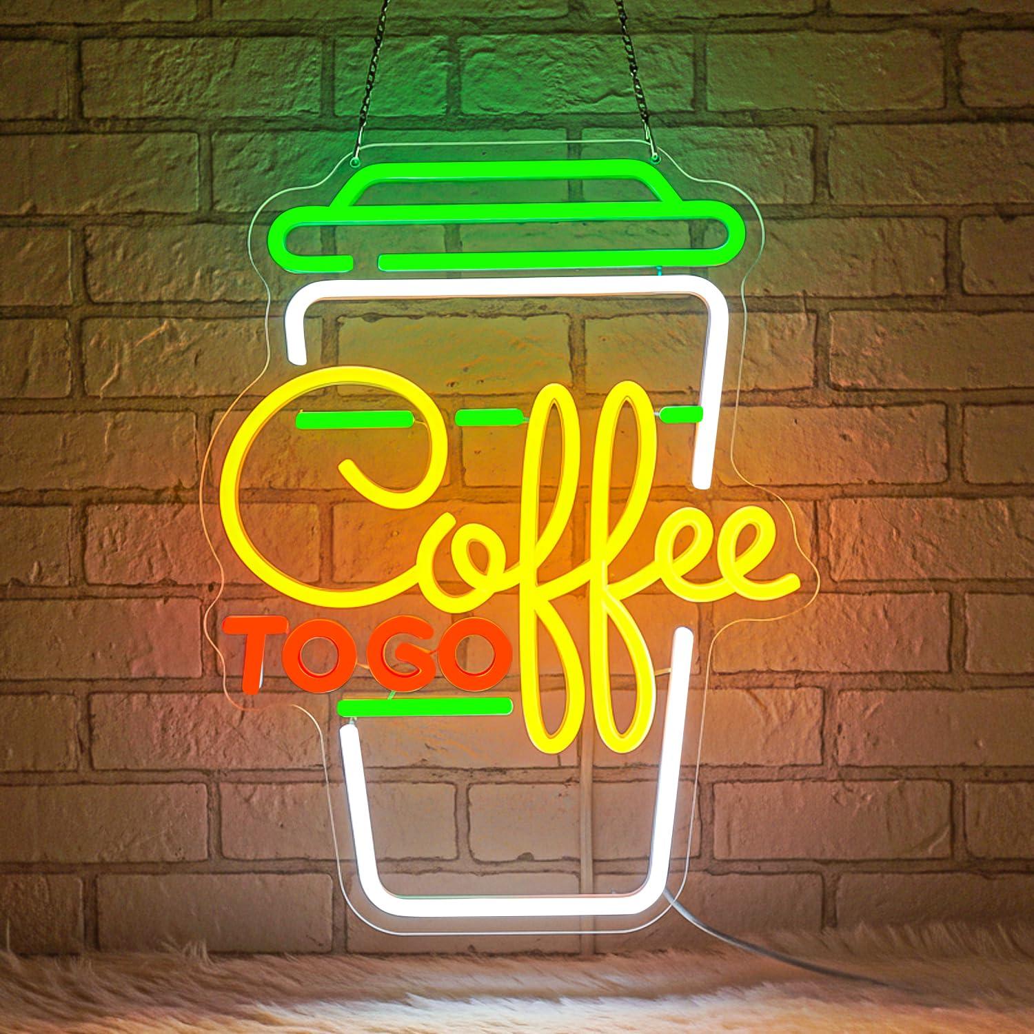 Coffee Neon Sign USB Dimmable  - Home Bar And Kitchen 评论和价格