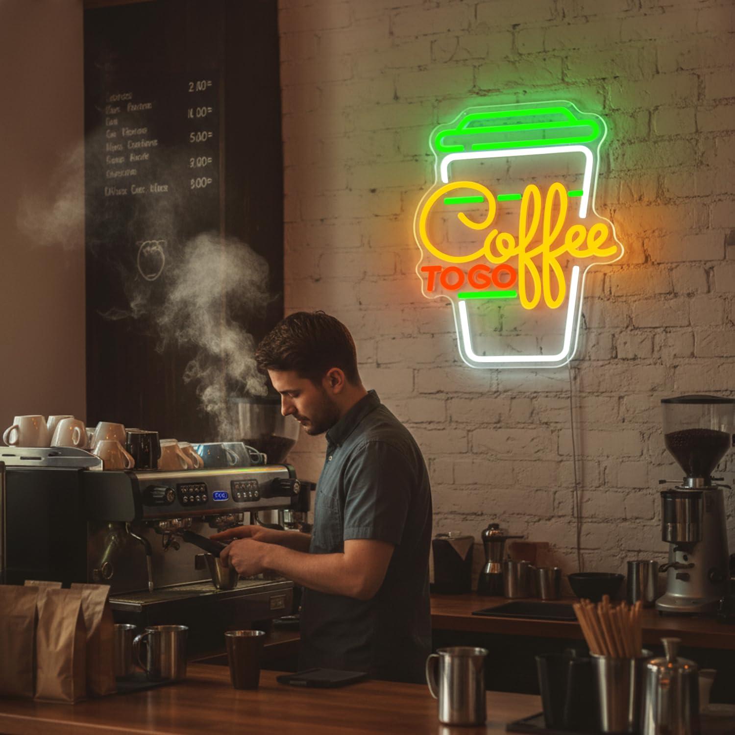 Coffee Neon Sign USB Dimmable  - Home Bar And Kitchen 评论和价格
