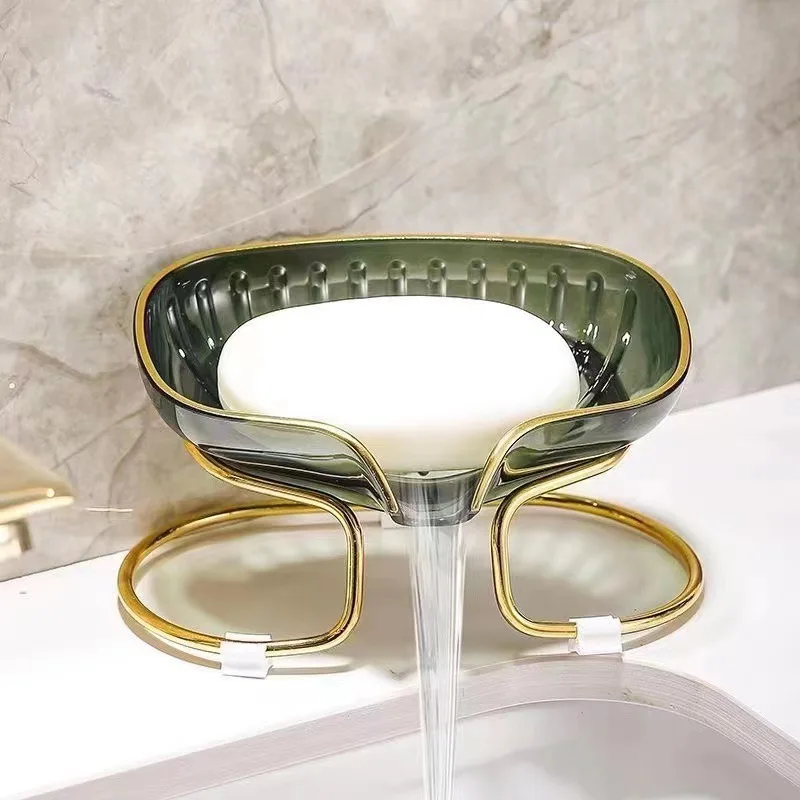 Gold Edged Toilet Soap Drain B - Home Bar Shelf 评论和价格