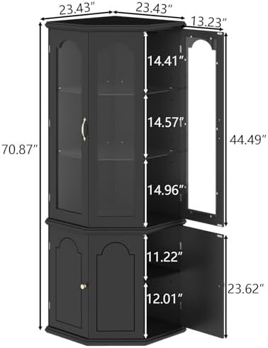 Corner Bar Cabinet w/LED Light - Home Bar Shelves 评论和价格