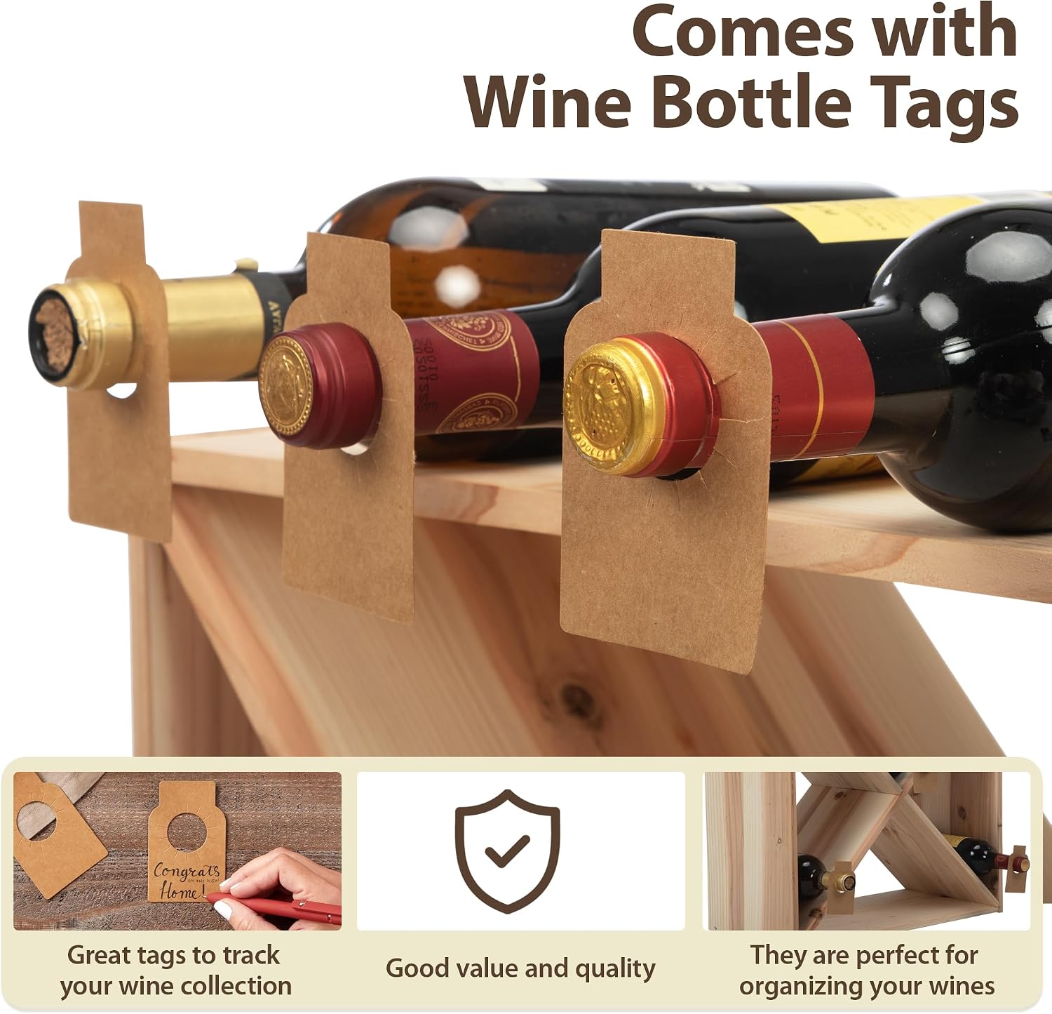 96 Bottle Wine Rack Countertop - Home Bar Shelves 评论和价格