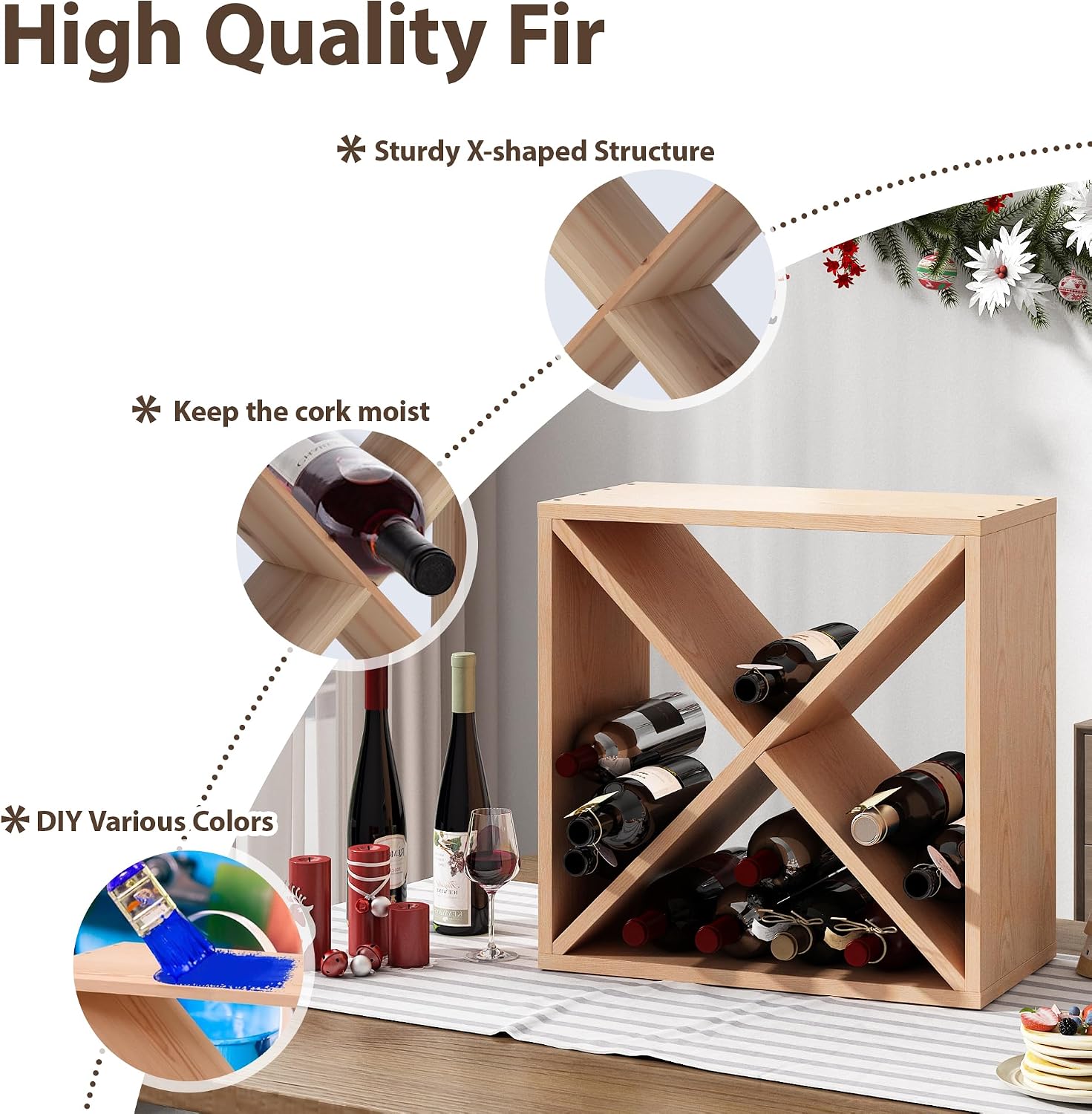96 Bottle Wine Rack Countertop - Home Bar Shelves 评论和价格