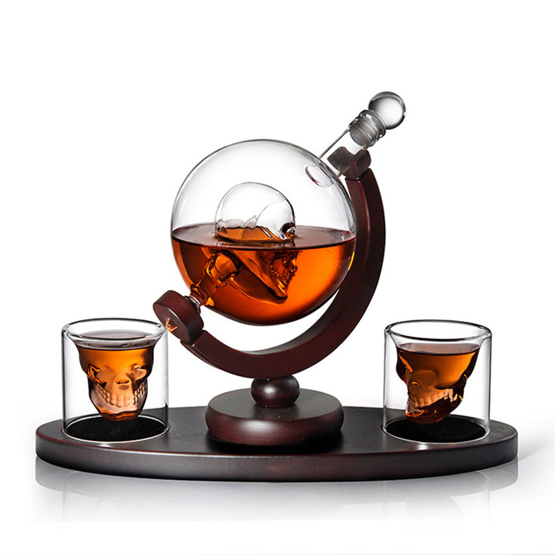 Skull Globe Whiskey Decanter S - Decanter Globe Set 评论和价格