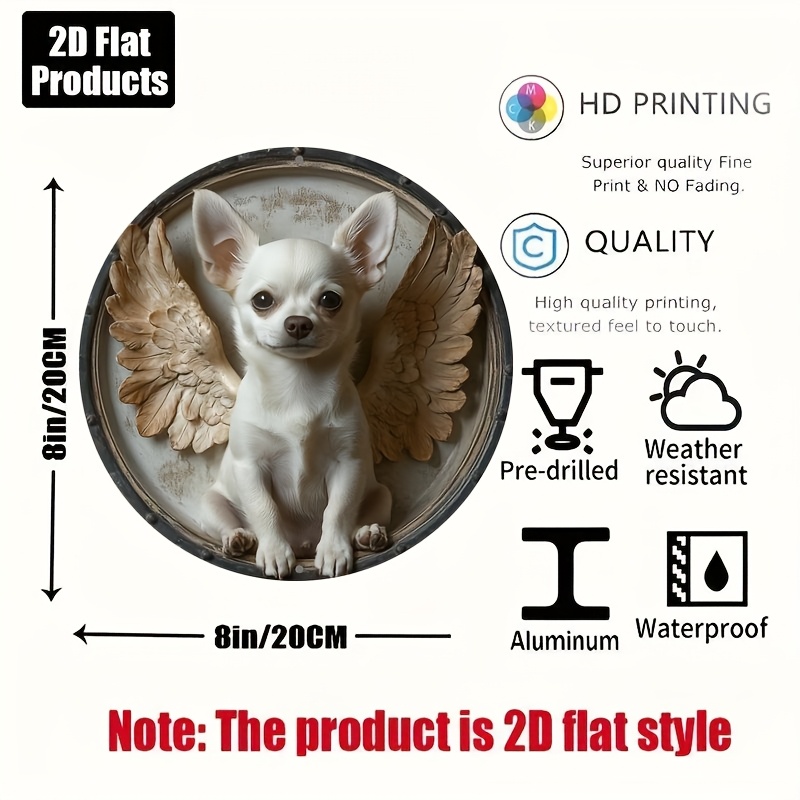 2D Flat, 1pc, Chihuahua Theme, - Home Bar And Kitchen 评论和价格