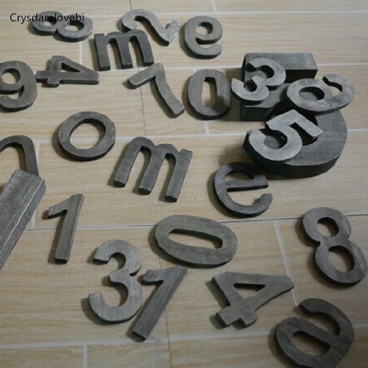 1-9 Number Retro Wood Personal - Home Bar Word 评论和价格