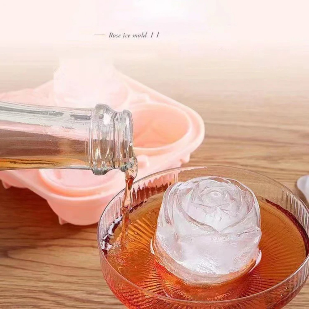3d rose silicone ice molds 4-h - Ice Mold Sphere 评论和价格