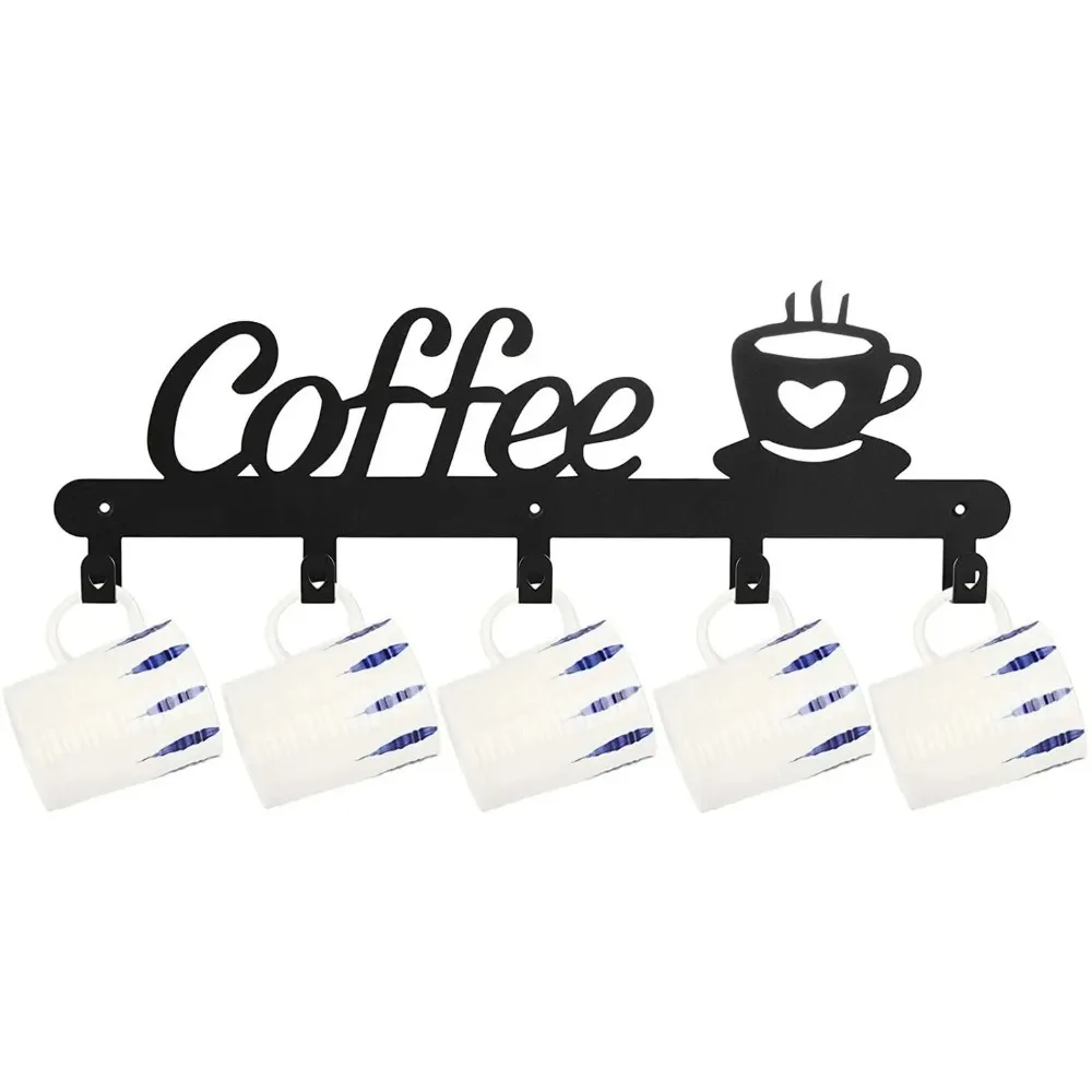 Coffee Metal Mug Holder Wall M - Home Bar Word 评论和价格