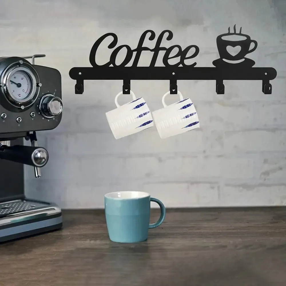 Coffee Metal Mug Holder Wall M - Home Bar Word 评论和价格